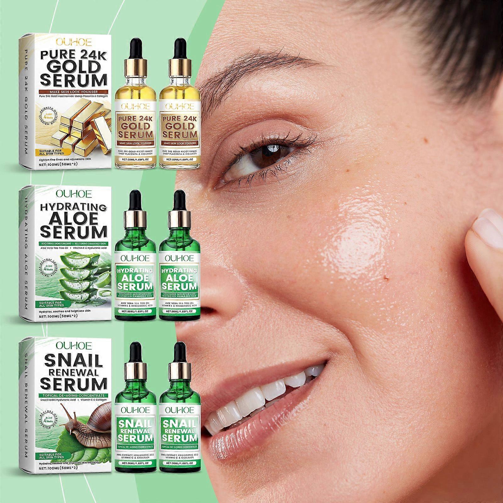 The Ouhoe Facial Essence Series Gently Hydrates, Improves Dullness, Reduces Fine Lines, And Tightens And Brightens The Skin