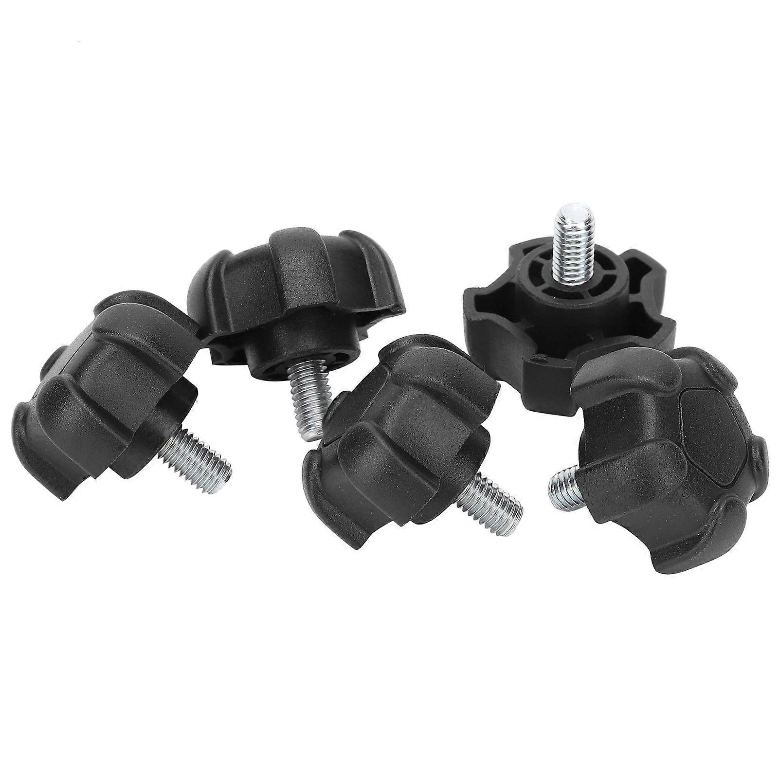 5Pcs Adjustable Knob Bolt Plastic Five Star Head Hand Twisted Screw Locking Handle M6 10mm