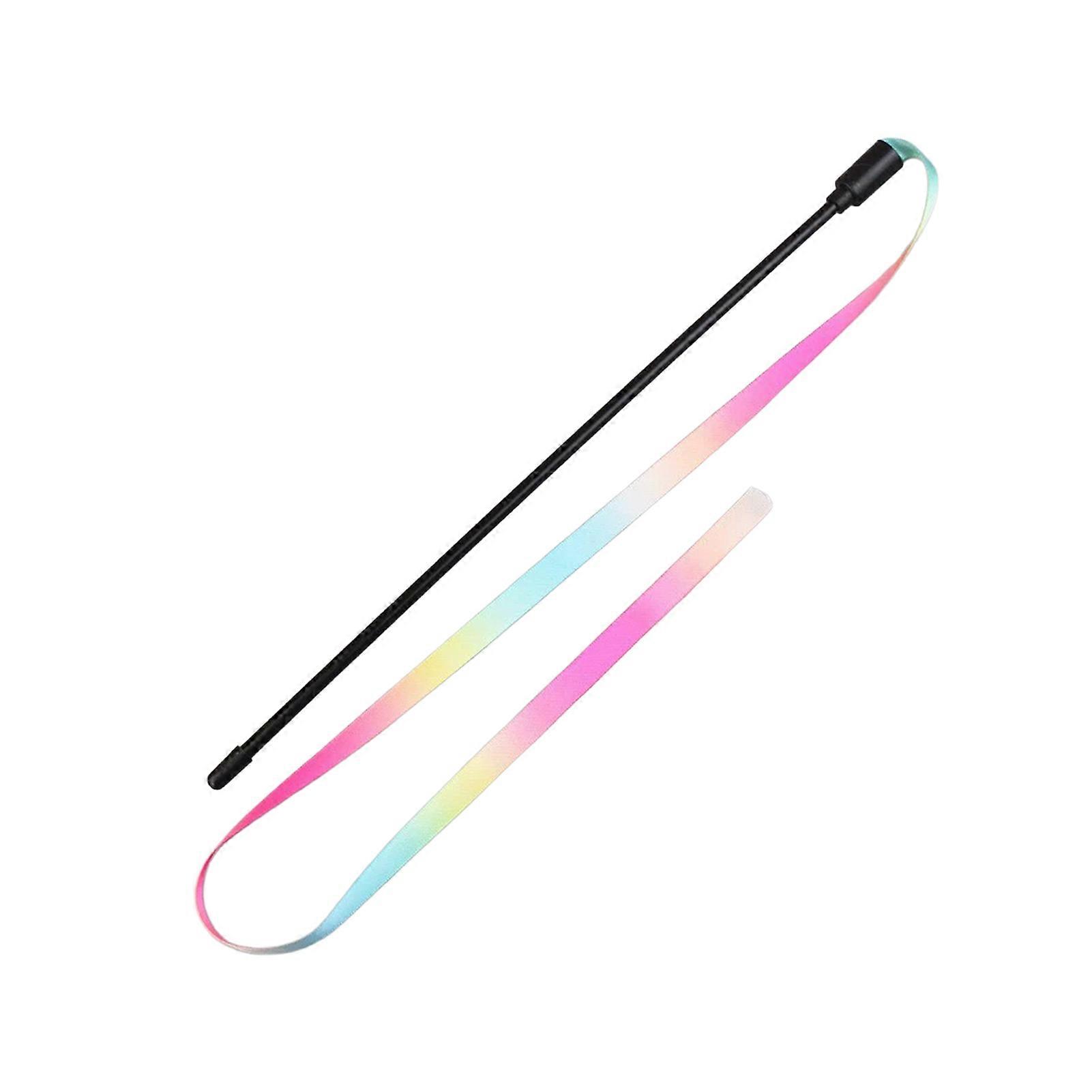 Cat Teaser Wand with Double Sided Colorful Strips Design Lightweight Handheld