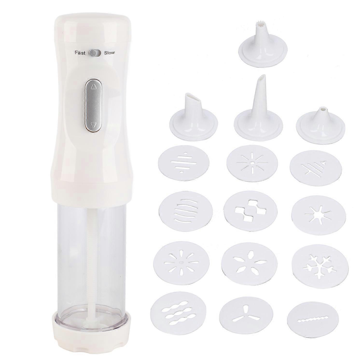 Electric Cookies Press Cake Cookies Maker Kit with 12 Discs and 4 Icing Tip for DIY Cookies Decorati