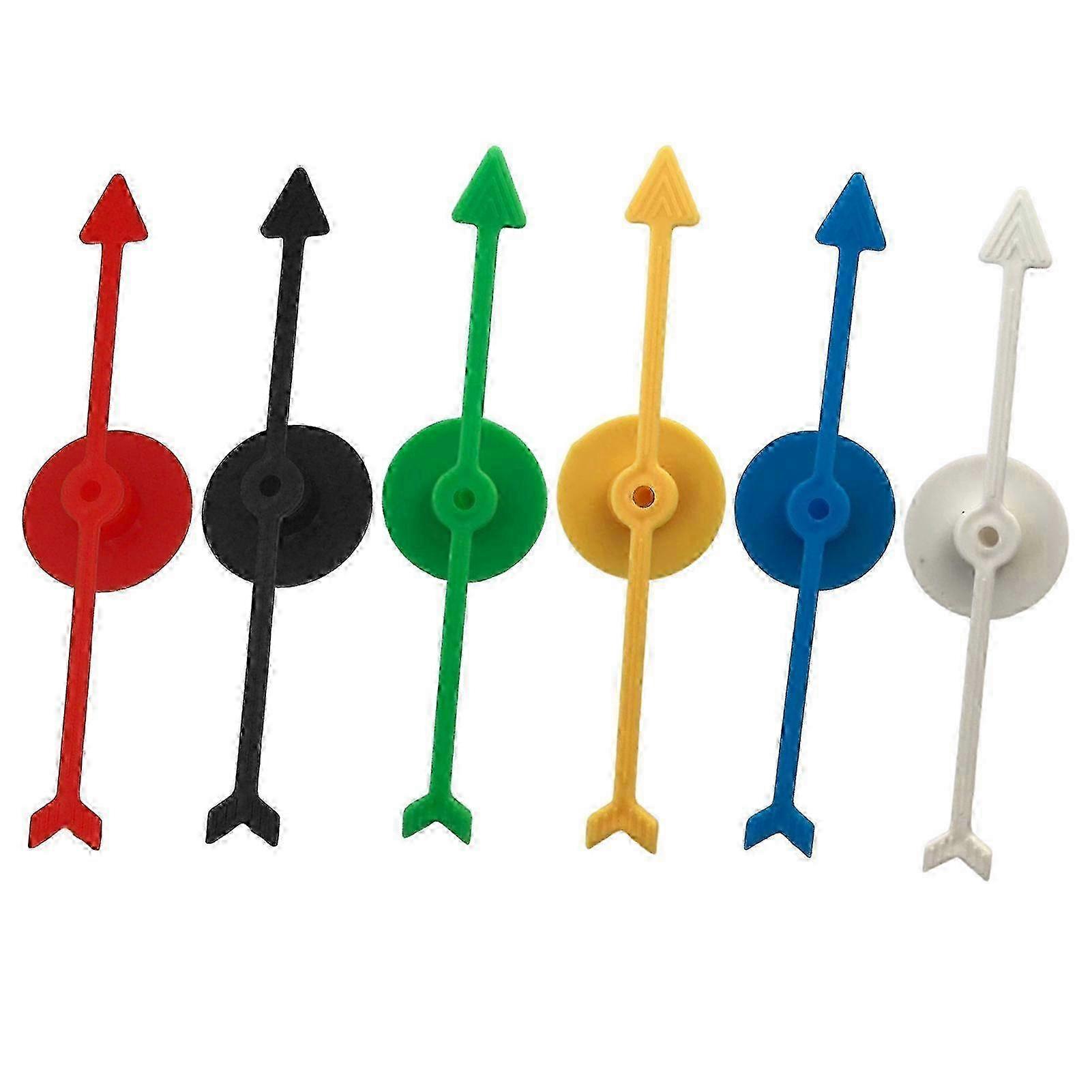 6Pcs Large Arrow Spinner with Suction Cup Heavy Duty Plastic Pointer Tools Family Night Party Board Game Prop Classroom Math Teaching