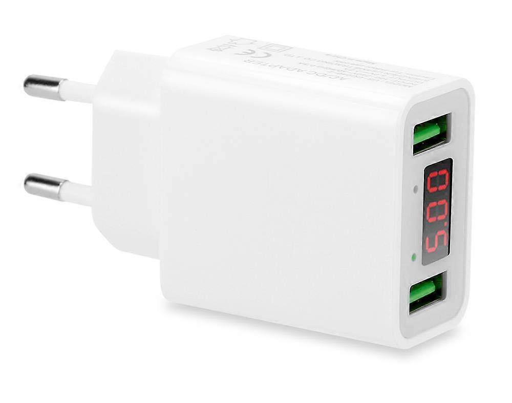Τροφοδοτικό USB 2 θυρών 11W 5V / 2.2A φορτιστής με ψηφιακή οθόνη LED