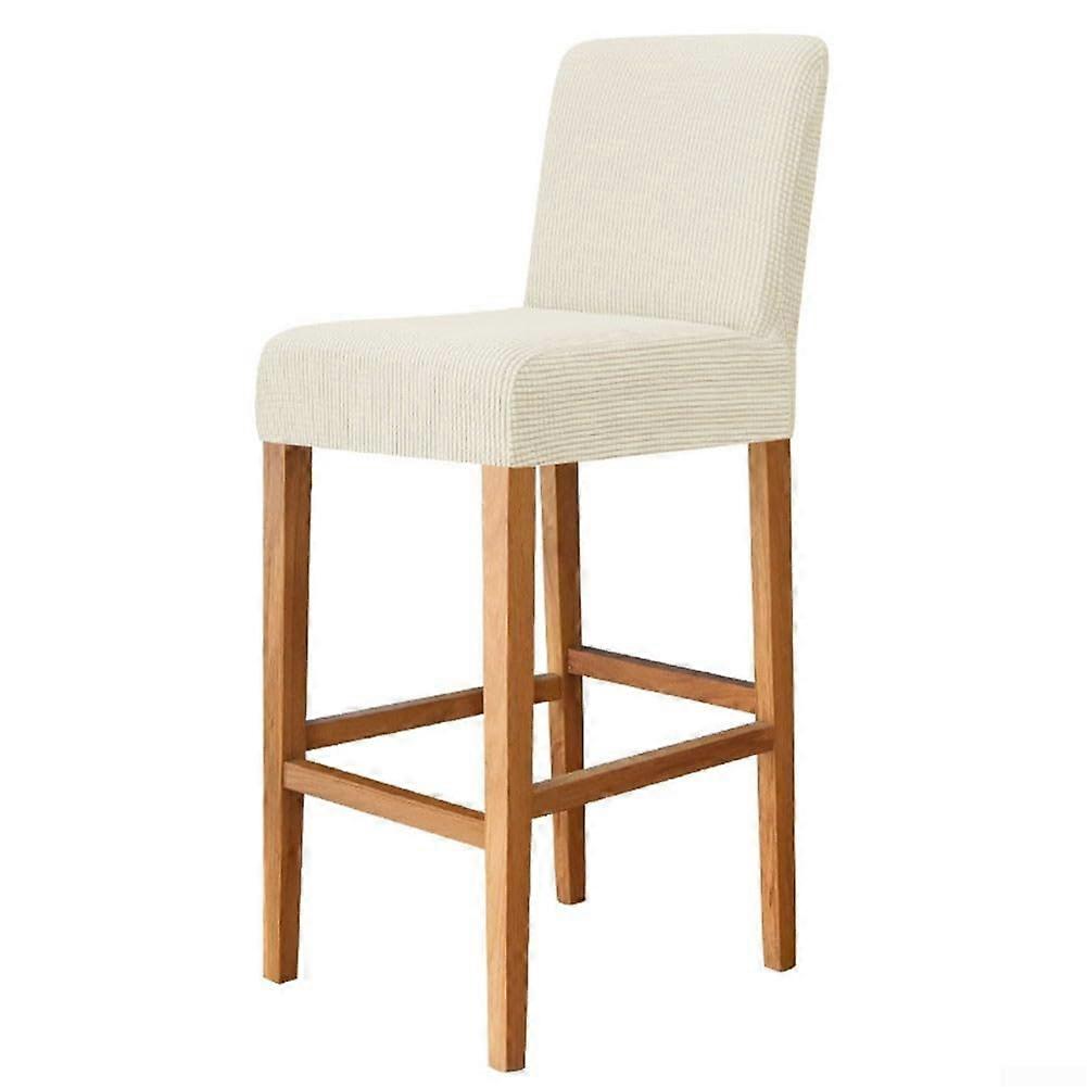 Bar Stool Cover Universal Fit Beige, Soft Fabric, Chair Protection, MultiUse, For Standard Bar Stools