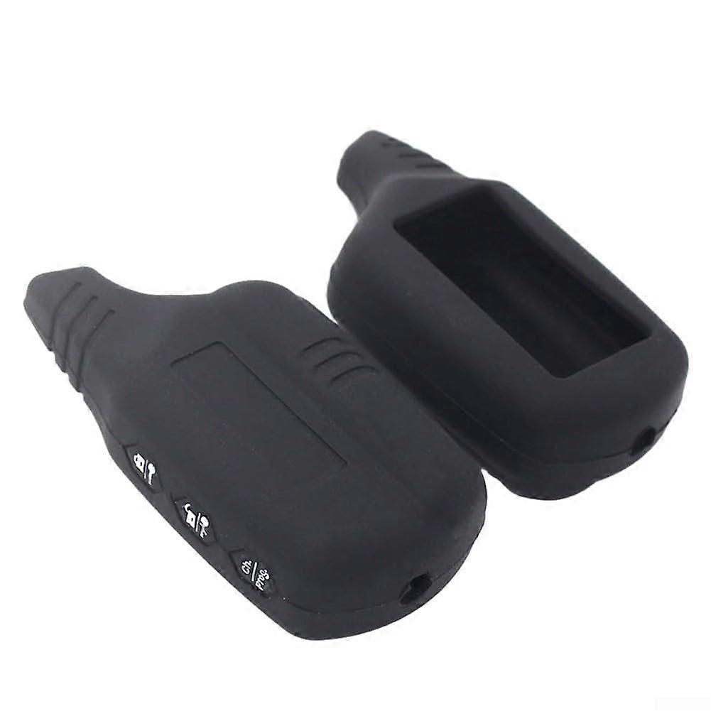 Silicone Car Key Fob Cover Case for B9 B91 B6 B61 A91 A61 Alarm Remote – Black Protective Shell