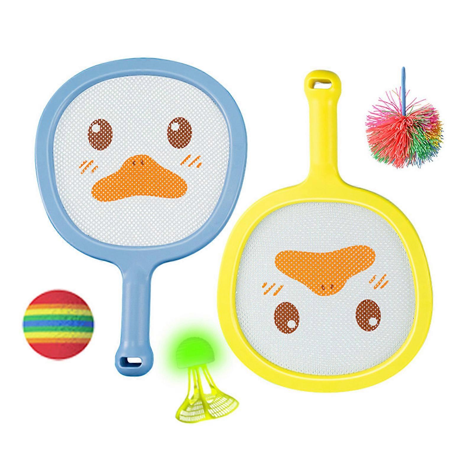 Early Learning Tennis Badminton Rackets Set For Athletes Features Light weight And Compacts Storage Solution  Yellow