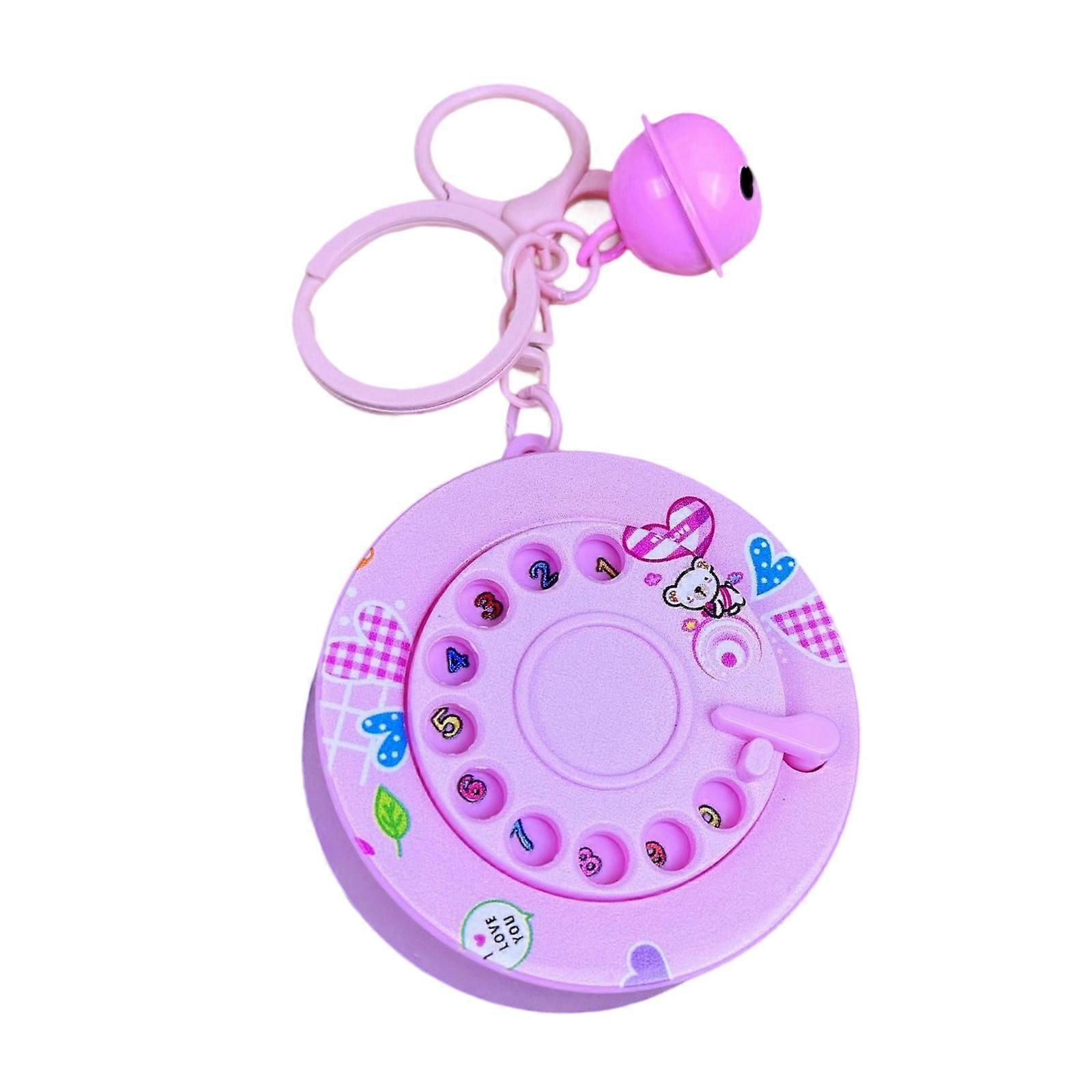 Hand Turn Noise Maker Accurate Handheld Communication Stress Relief Charm Sensory Device Various Color Designs Available  Pink