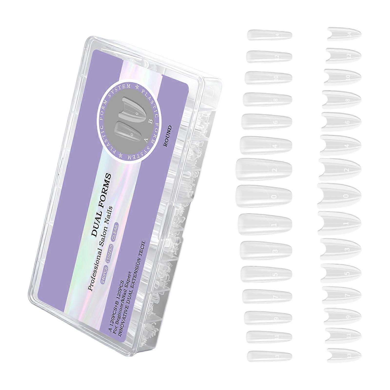 Oval Shape ABS Nail Extension Templates With Dog Ladder Support For Long Lasting Gel Polish Applications Multicolor