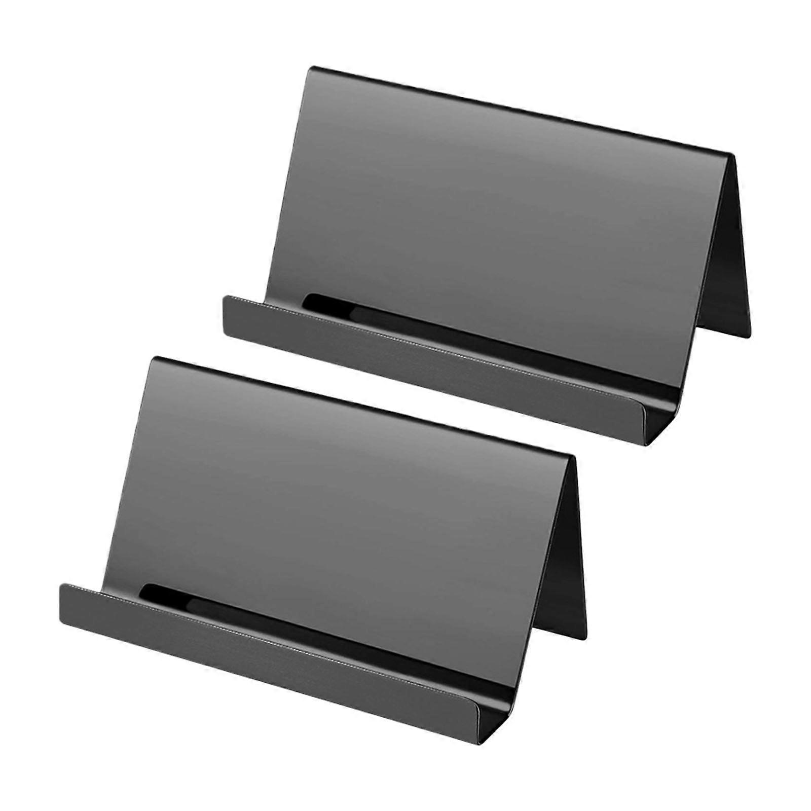 Metal Card Display Stand Open Designd Business Card Organizers For Office Desk Accessories 2 Pieces Multicolor