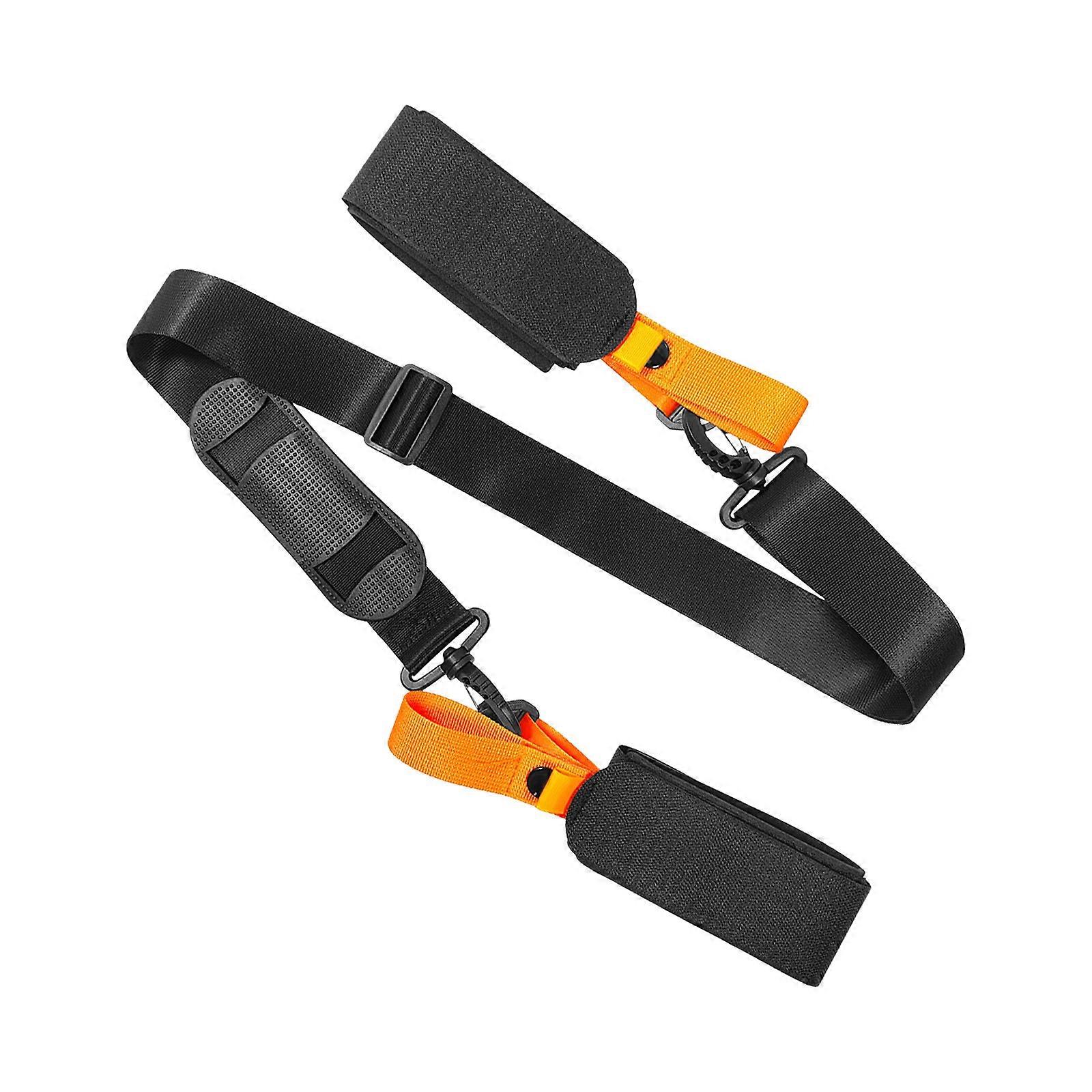 Ski Carriers Strap Transport Strap With Comfortable Shoulder Padding Secure Hold For Skis Sleds Light Weight Snow Gear Multicolor
