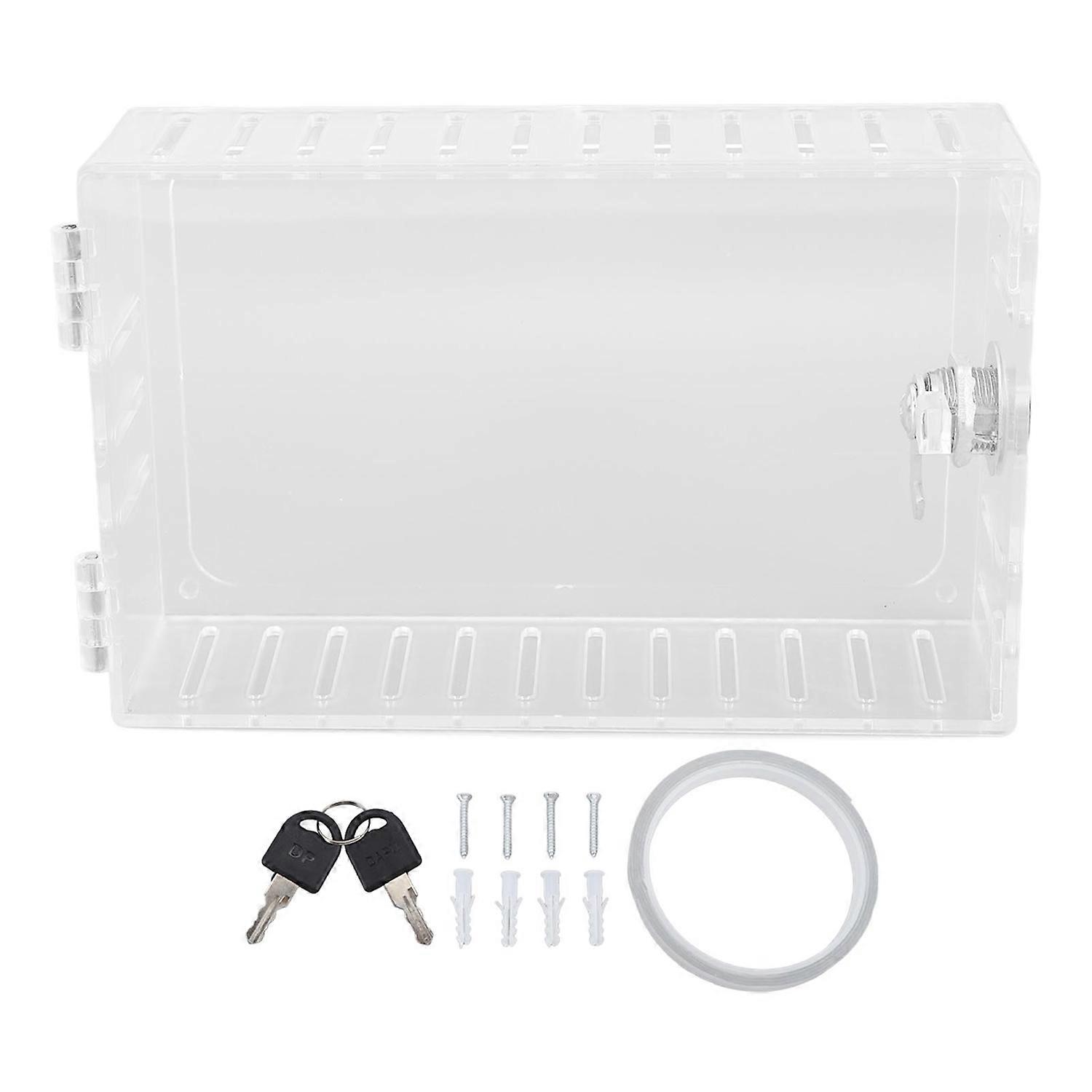 Universal Thermostat Guard Clear Thermostat Lock Box Plastic Thermostat Lock Box with Key