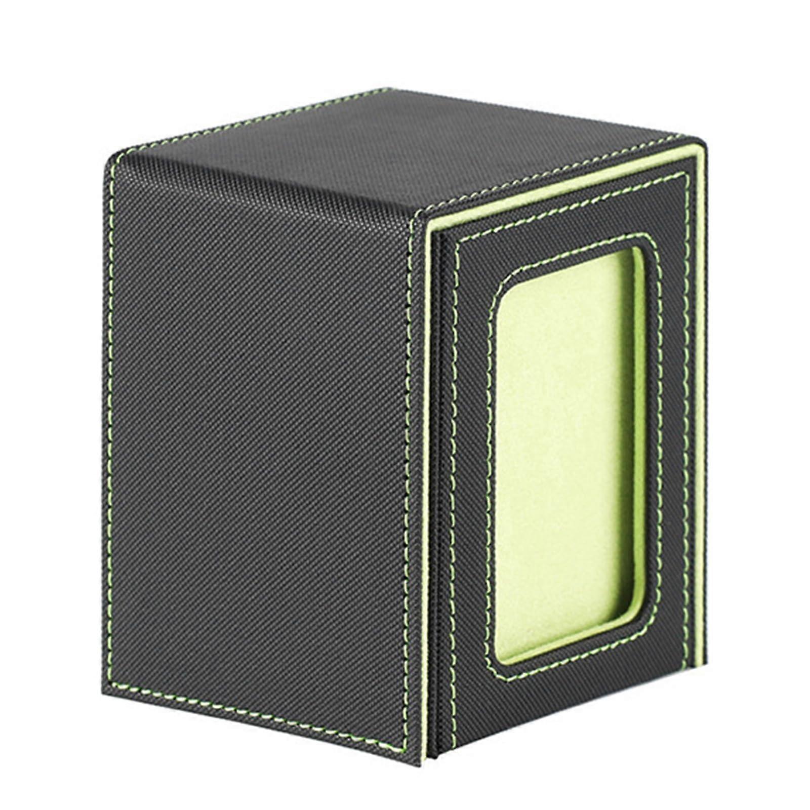 Trading Card Storage Case with Clear Window Holds 100+ Cards for Collectible and Gaming Decks