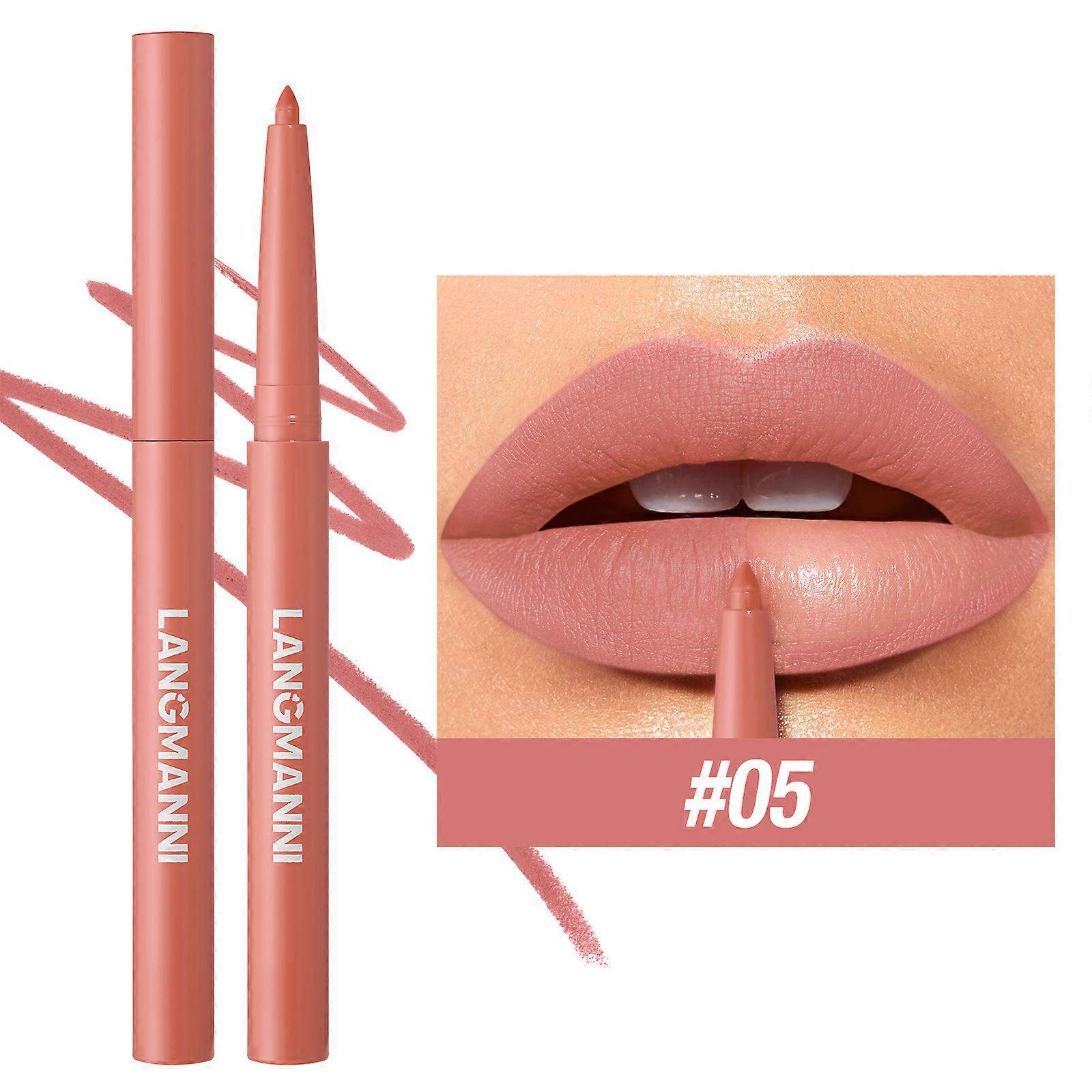1Pc Auto Lip Liner Pencil, Long Lasting & Non-Fading, Smooth Application, Non-Feathering with Rich Color