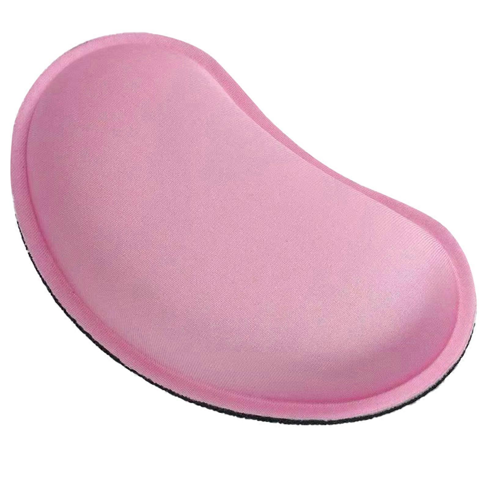Office and Gaming Mouse Wrist Rest with Slow Bounce Back Memory Foam for Wrist Support Pad for Computer, Laptop  Pink