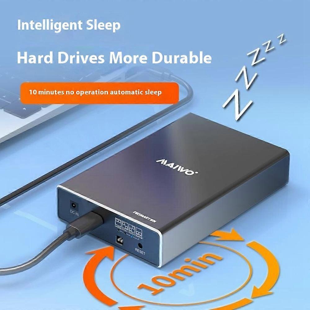 MAIWO K25272C 2.5 Inch Dual Bay External Hard Drive Enclosure RAID Array Box Type C 3.1 SSD Enclosur
