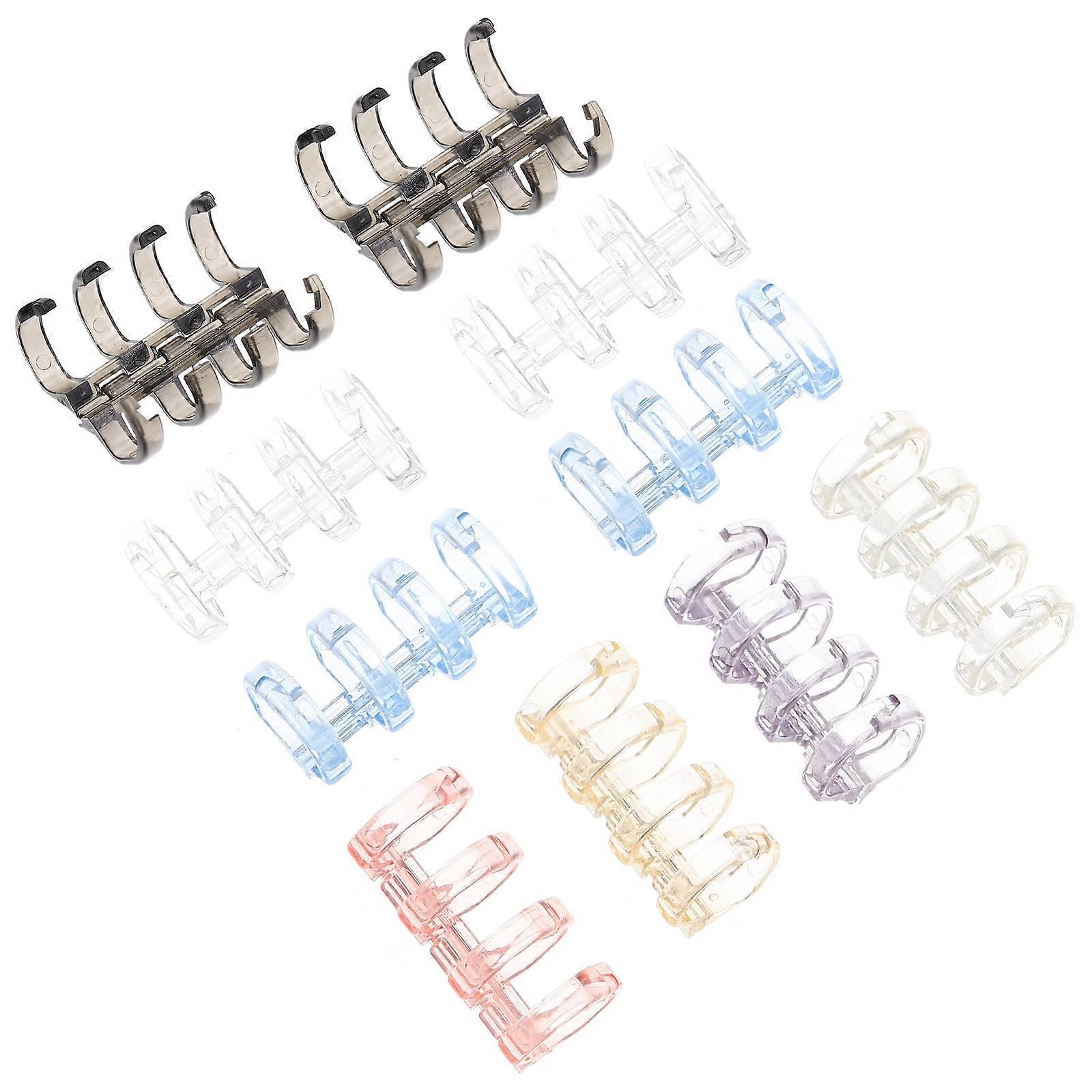 10 Pcs Paper Folder Removable Binder Plastic Book Rings Folders 4 Loose Student