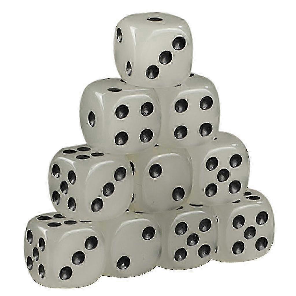 2025 D6 6Sided Glow in The Dark Dices Die for DND-MTG-RPG,Tenzi-Farkle,Yahtzee-Bunco