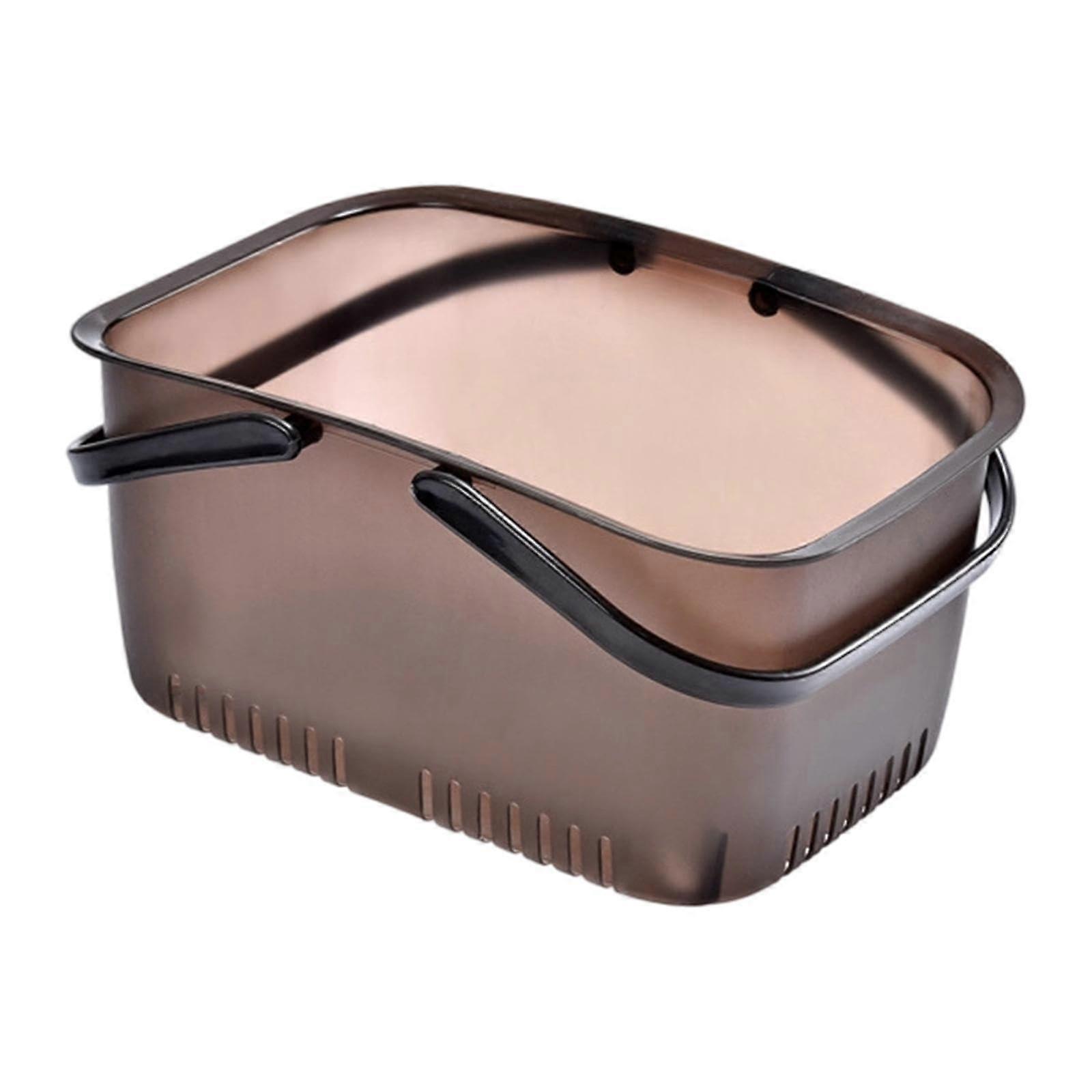 Shower Caddy Basket with Toiletry Storage for Bathroom, Dorm or Gym, Brown Red