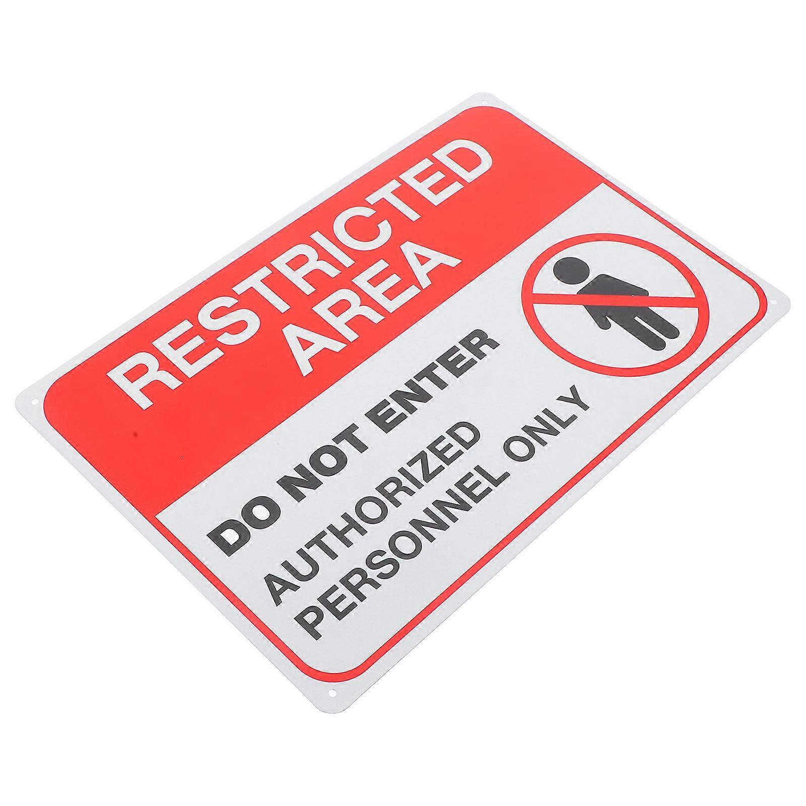 Caution Sign Do Not Enter Safety Warning for Property Owners Rectangular Design Assorted Color 1Pcs