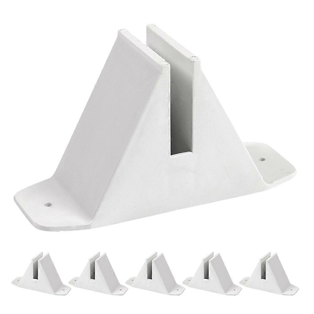 Garden Fence Base White Standing Fence Post Base for Support 6Pcs