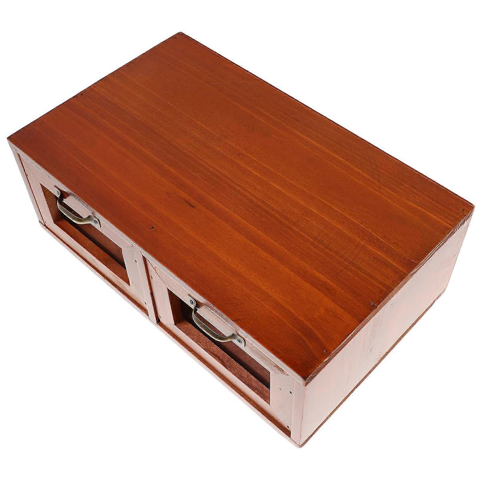 Light Brown Display Monitor Stand for Office Desk