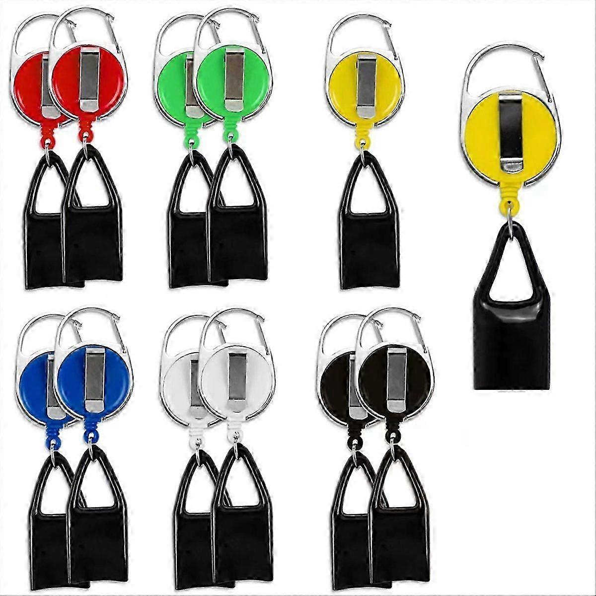 12Pcs Retractable Lighter Holder Lighter Keychain Multicolor Lighter Holder Keychain with Clip Class