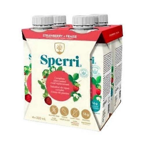 Sperri Organic Strawberry Plant Based Meal Replacement, 330 Ml X 4 Count (Case Of 3)