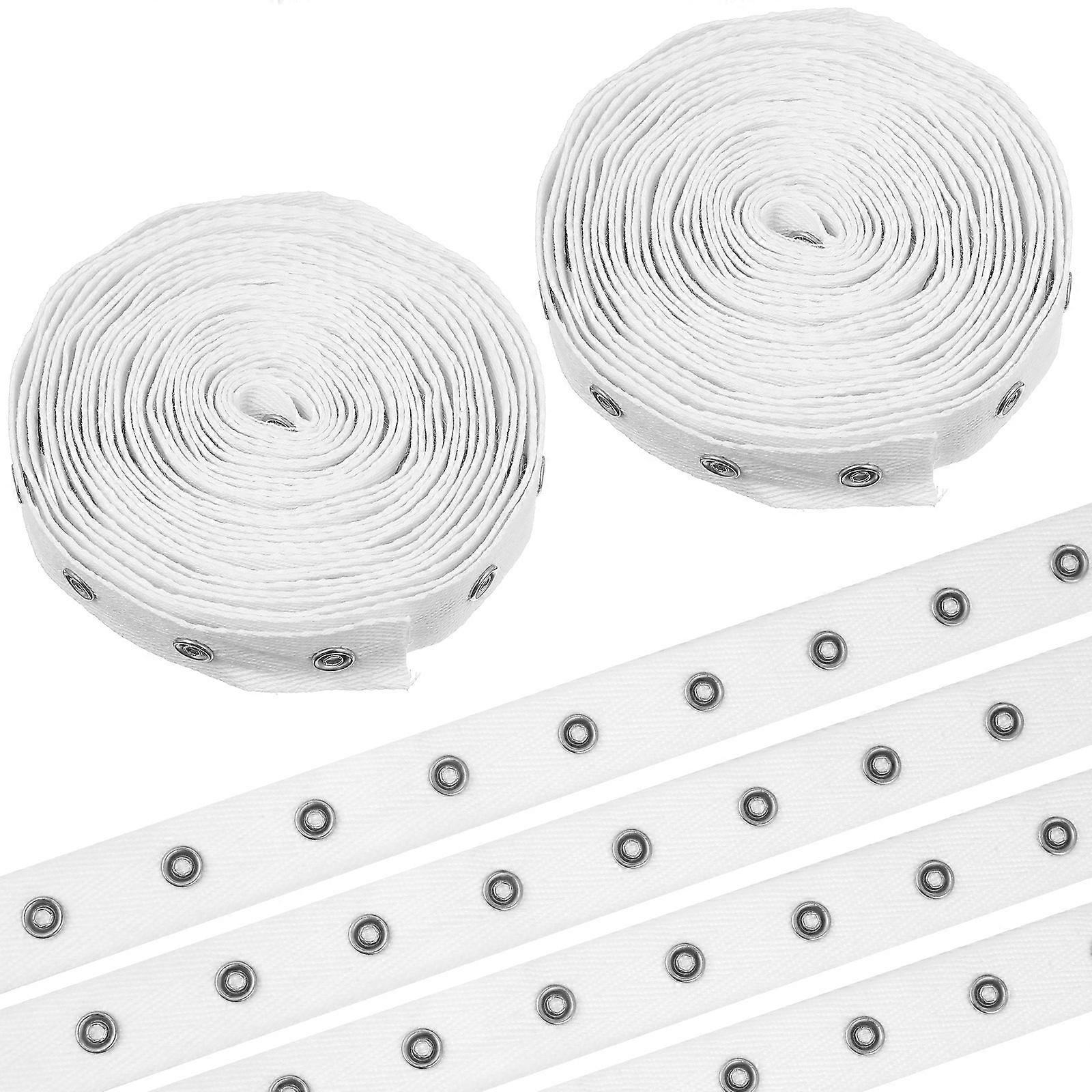 White Snap Button Tape for Sewing Use 1Set Cotton Snap Button Fastener