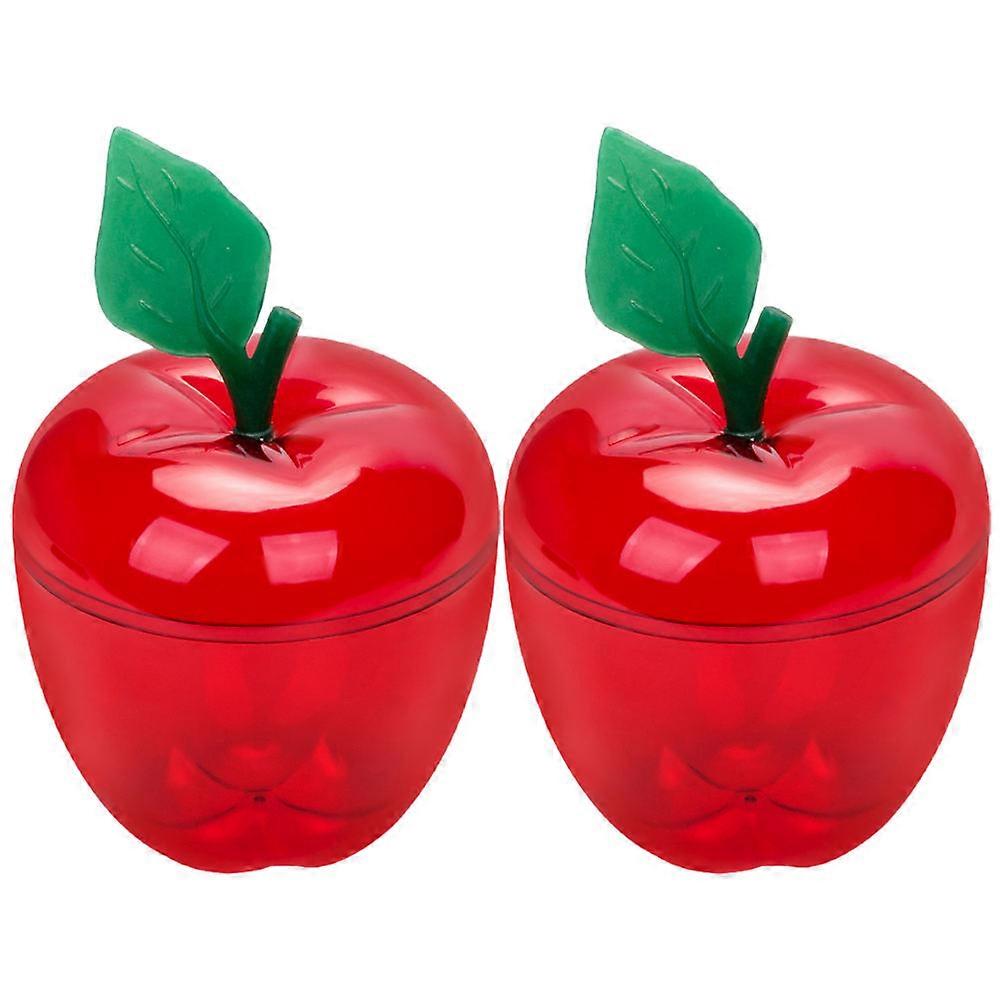 Apple Container Plastic Candy Jar for 2Pcs Christmas Holiday Use