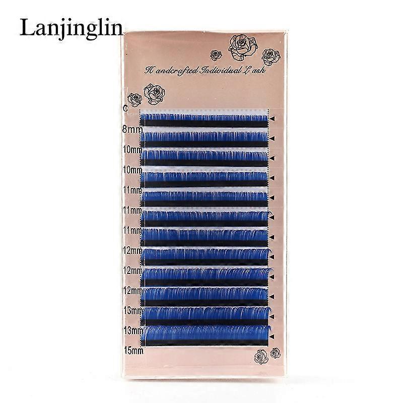 DIYDAY L shape Eyelash Extensions LU LC LD M Curl Volume Lashes Matt Black PBT Mink Individual Fake Eyelashes for Make up