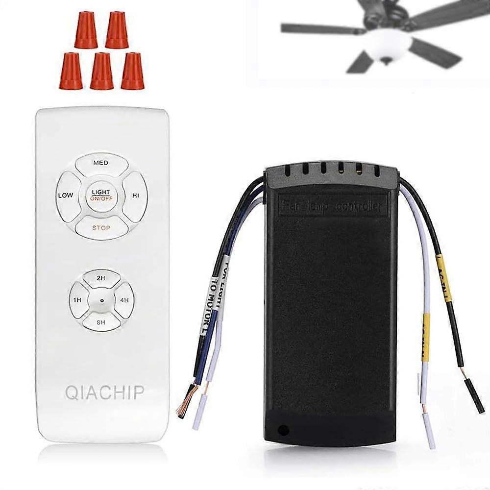 Universal Ceiling Fan Remote Control Kit with 3 Speeds, 4 Timer Settings, Quiet Operation, Easy Install