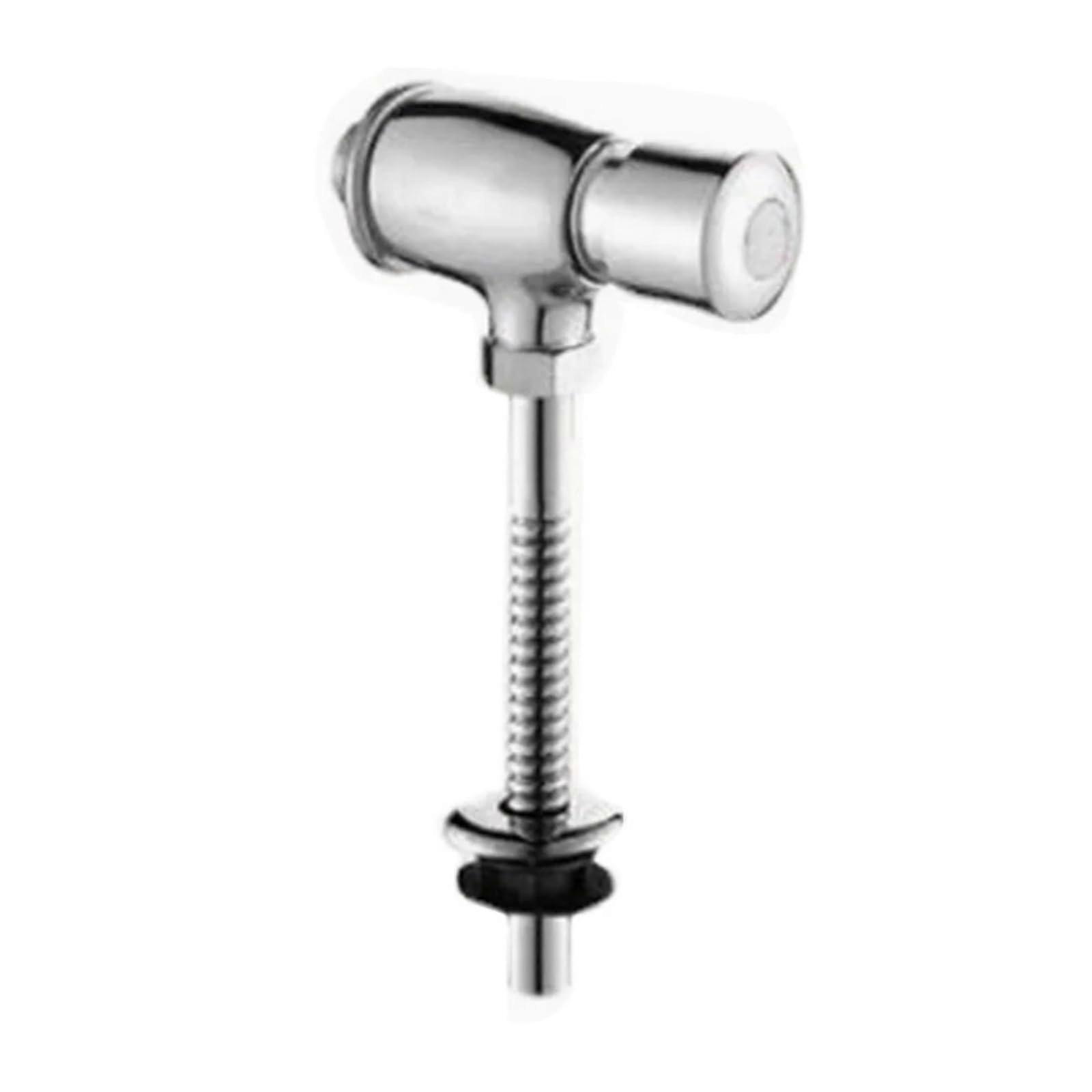 Urinal Flush Valve with Easy Hand Push Operation, Wall Mounted Chrome Finish for Commercial Use