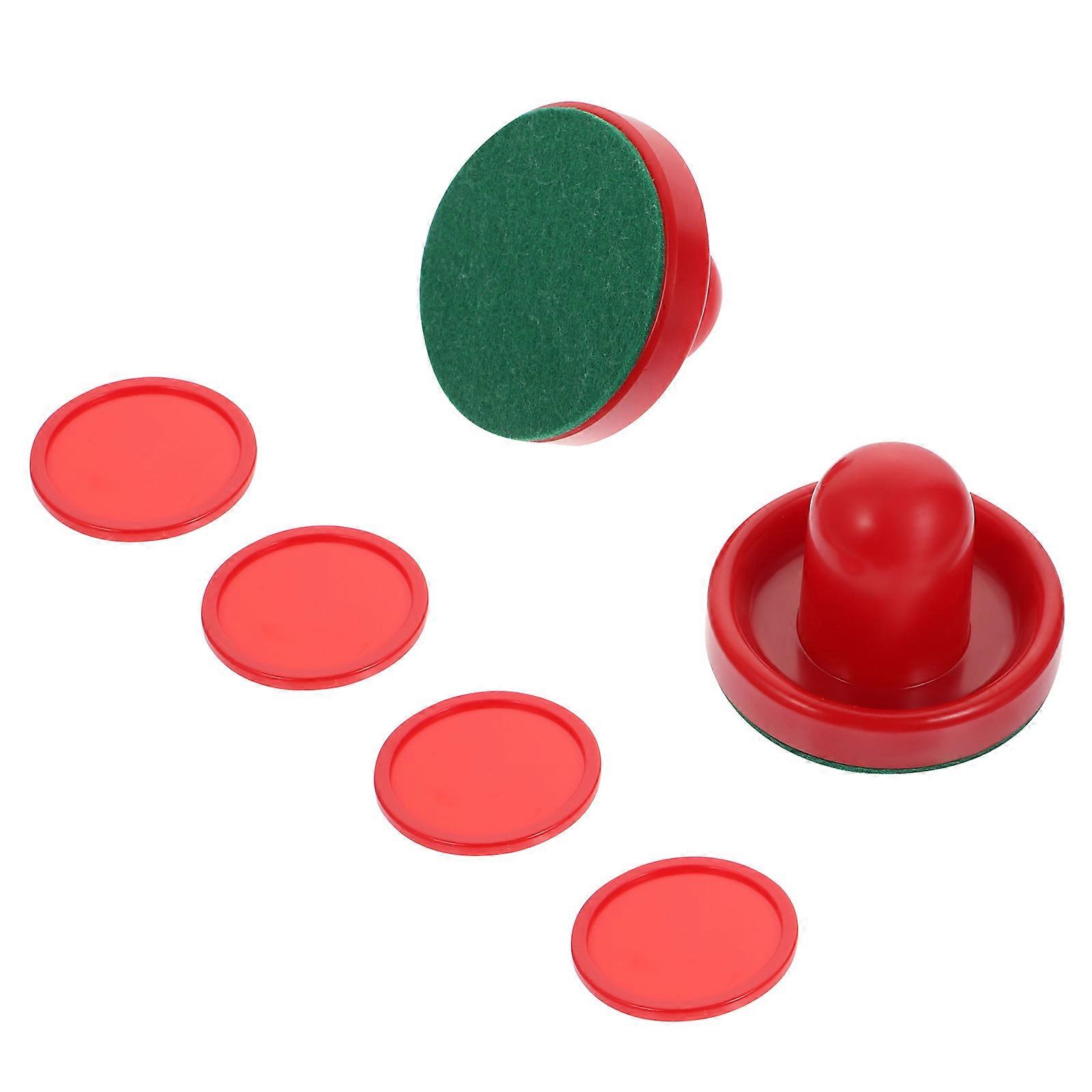 Air Hockey Paddle and Puck Replacement for Playing 5Sets Red Kit
