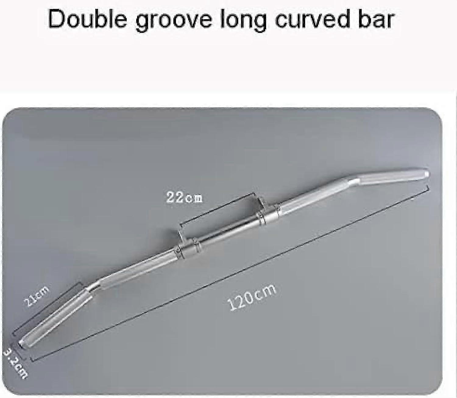 48" Bred Lat Pull Bar Cable Machine Attachment - Dubbelkrok rak stång för träningsutrustning, 44,5 tum längd