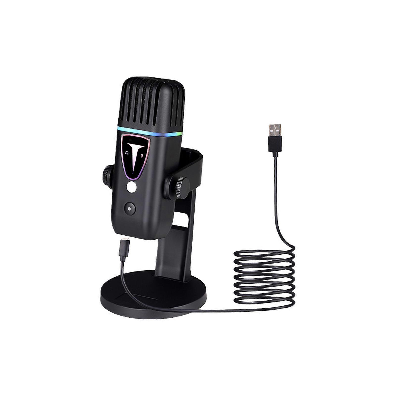 USB Condenser Microphone High Sensitivity Noise Cancellation Gaming Microphone Professional Intelligent Noise Reduction Multicolor