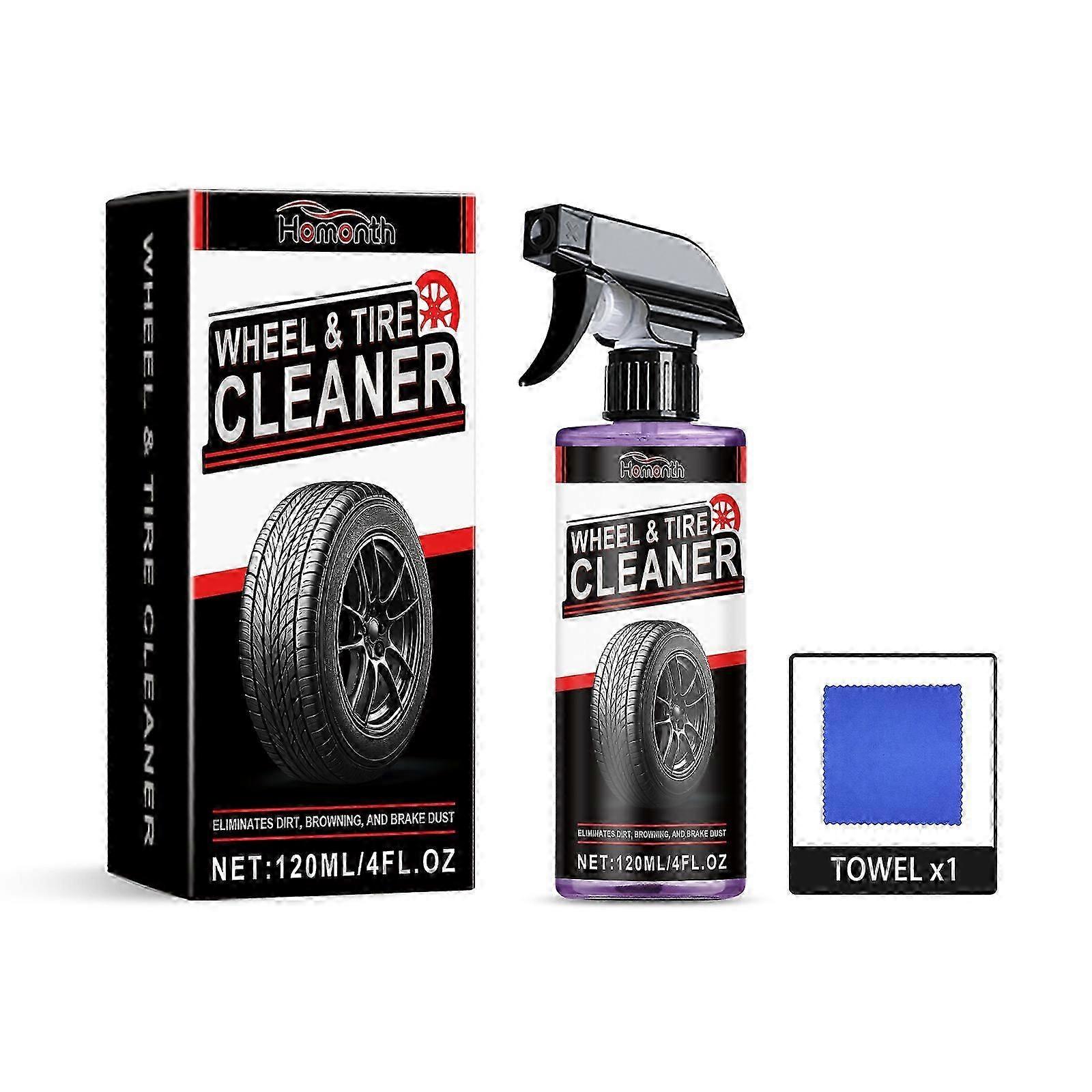 All-Purpose Wheel & Tire Cleaner 120ml  Safe, Powerful, Easy to Use with Rag