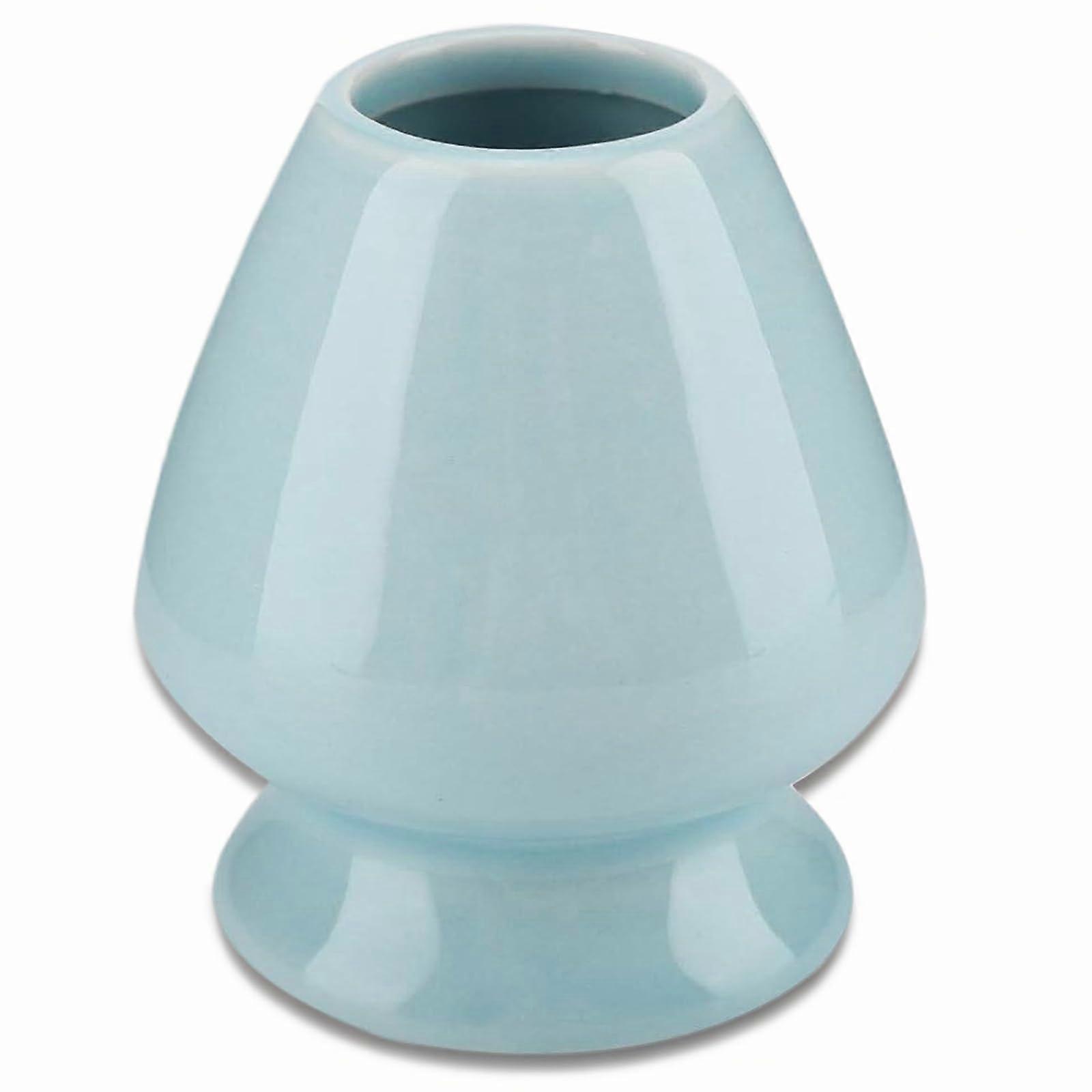 Matcha Whisk Holder Ceramic Chasen Stand for Drying Bamboo Whisk Light Blue Elegant Design