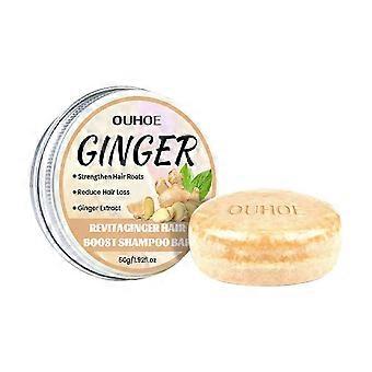 Ginger Hair Growth Soap - Nourishing Cleansing Bar with Ginger Extract, Camellia & Olive Oil for Thicker, Healthier Hair & Scalp Revival, 60g