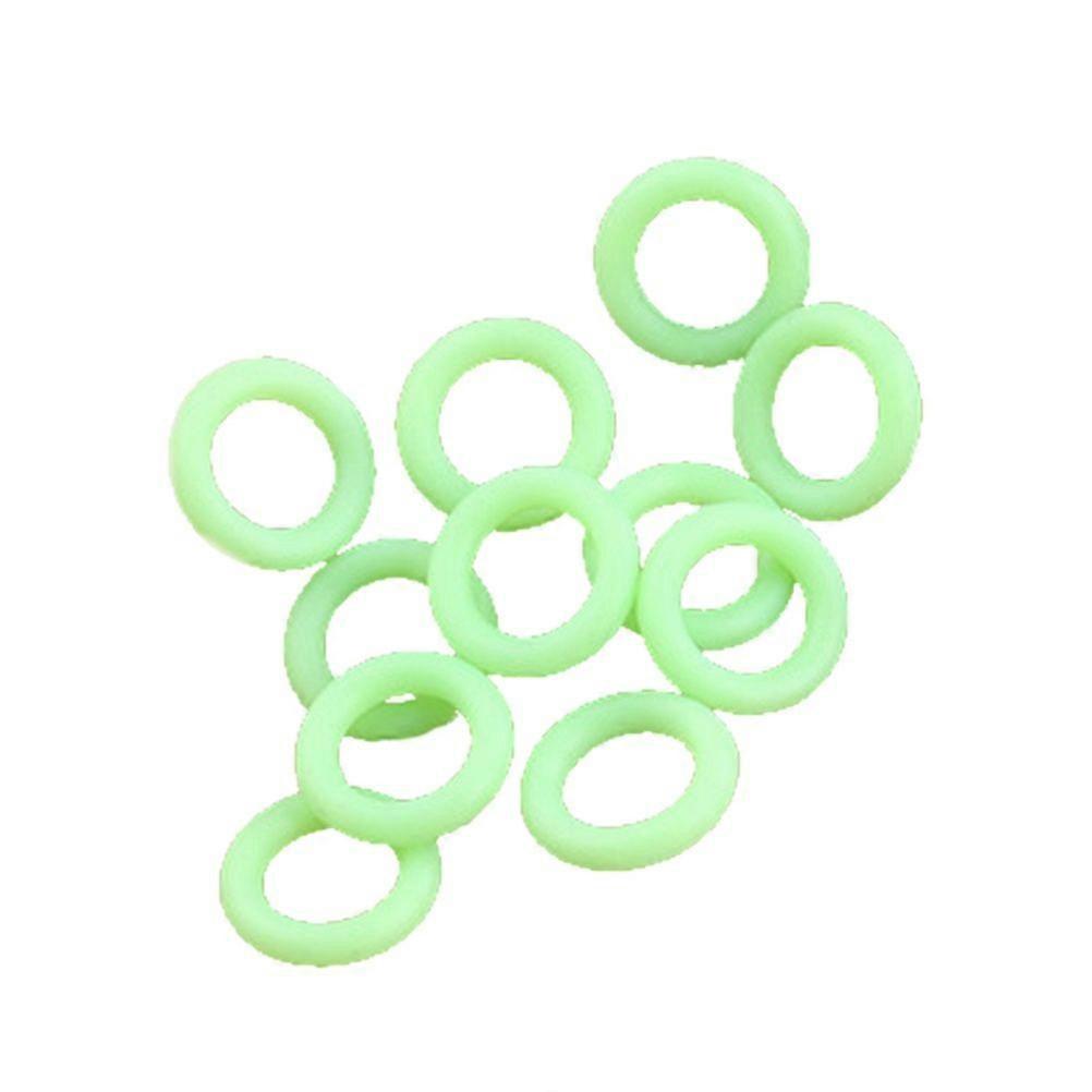 50 Pcs Camping Stake Fluorescent Ring Night Vision Multi-functional Tents Accessories (Light Green)
