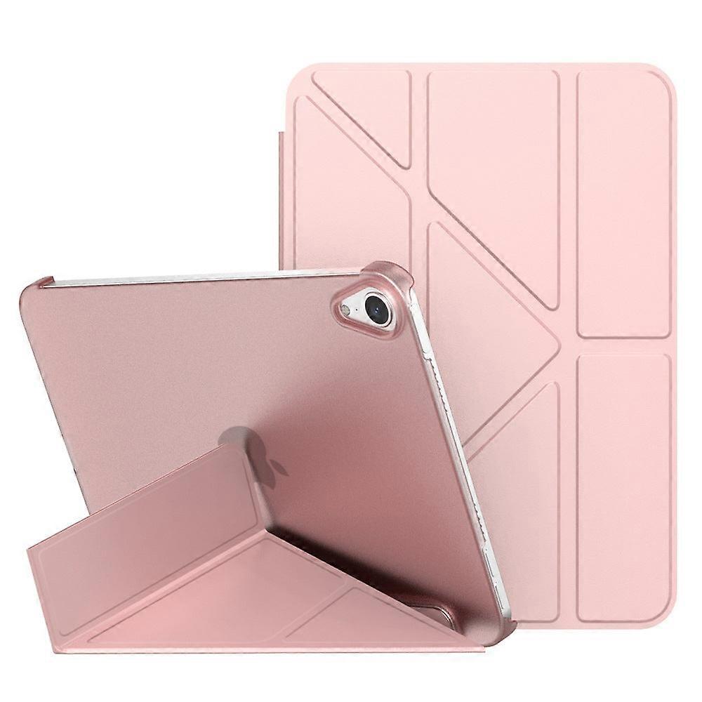 Stylish Case For Ipad 5/6/9.7 Rose Gold Multi-fold Hard Transformers Leather