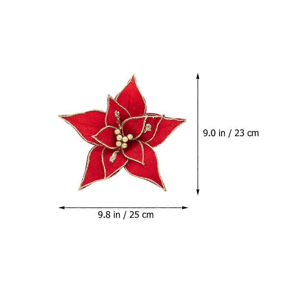 Artificial Flowers For Christmas Atmosphere Bright Color 2Pack