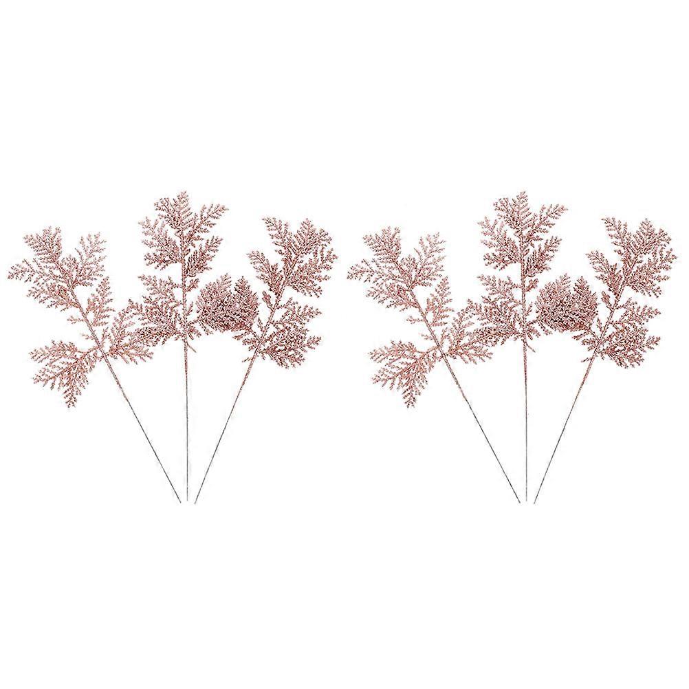 Party Layout Fake Plant Artificial Pine Branches for Decor 6Pcs Set