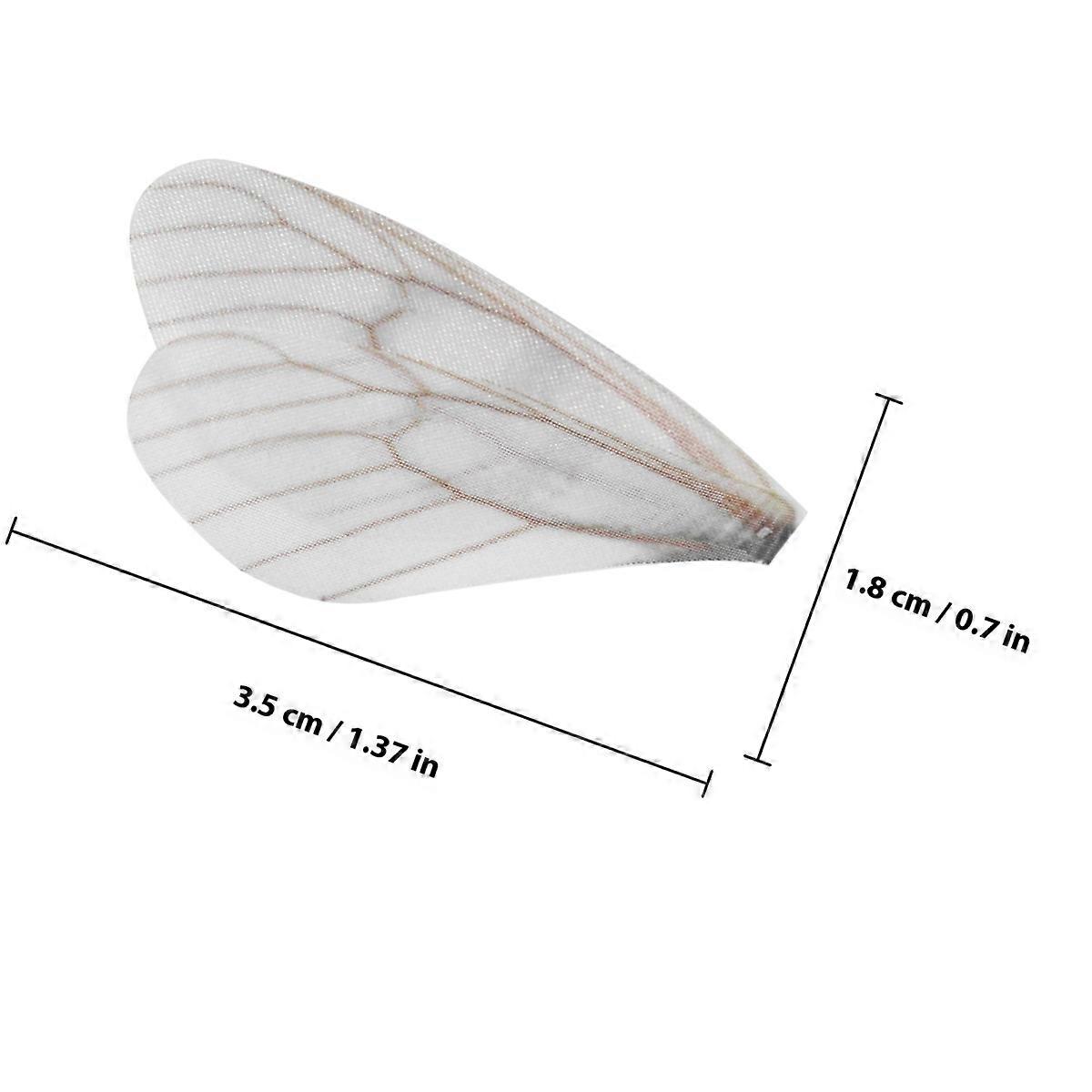 Ailes décoratives de libellule, 20 pièces blanches, faites main.
