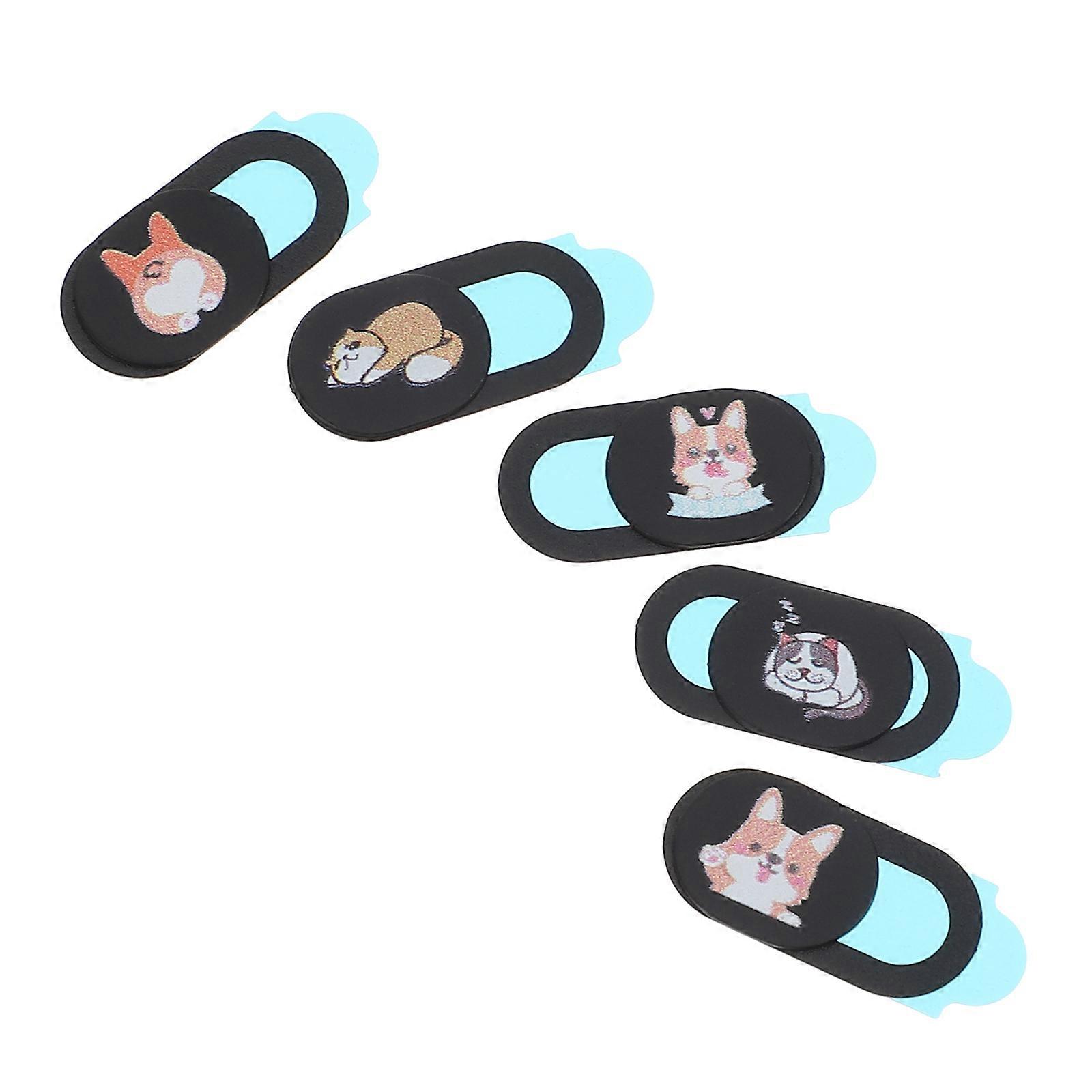 Camera Slide Cover Cat Pattern Webcam Privacy Protector for 5Pcs Set