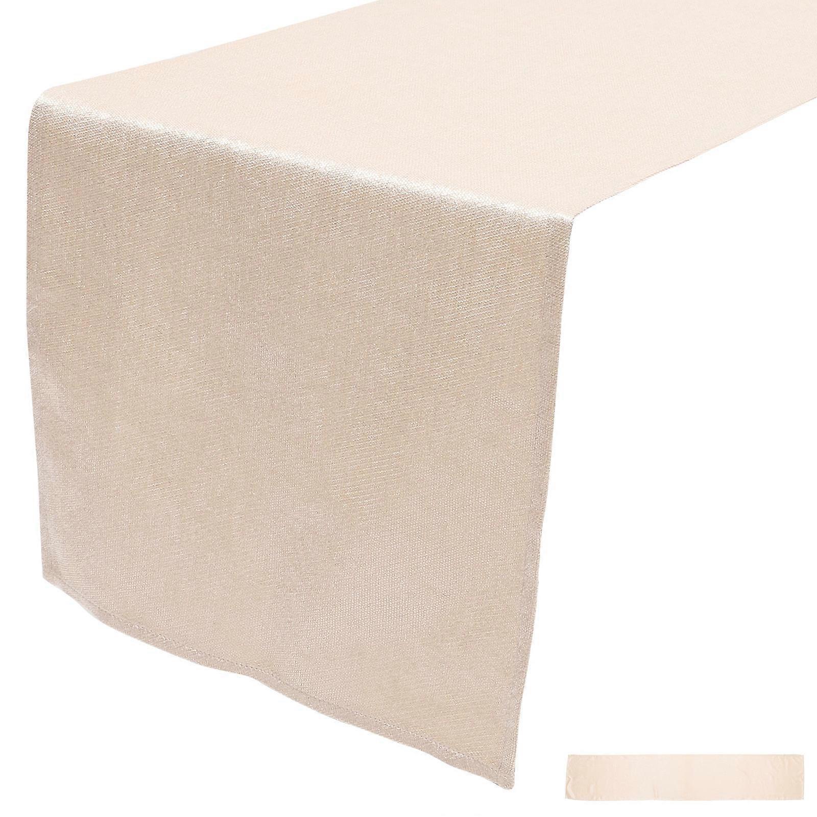 Elegant 4Pcs Beige Table Runner for Everyday Use and Special Occasions Rectangular Multifunction Decor