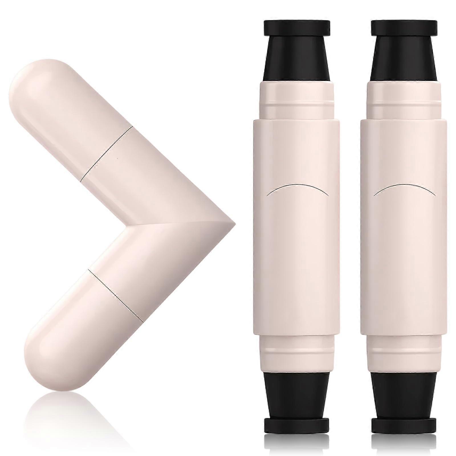 Winged Eyeliner Stamp Pen Set with Rotating Adjustable Tip,  Cat Eye, Black and Brown