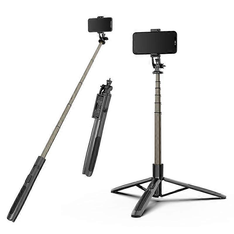 Q06 Multi-function 1.56m Telescopic Handheld Bluetooth-compatible Selfie Stick Tripod Stand with Shu