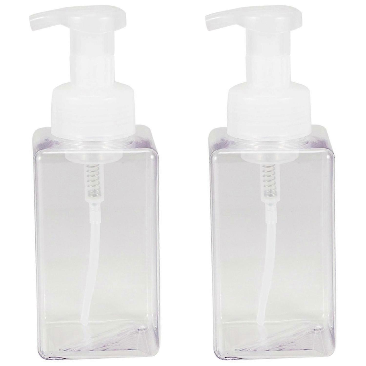 2 Pack Foaming Soap Dispenser 15Oz Refillable Foam Liquid Hand Soap Empty Plastic Pump Bottle Conta