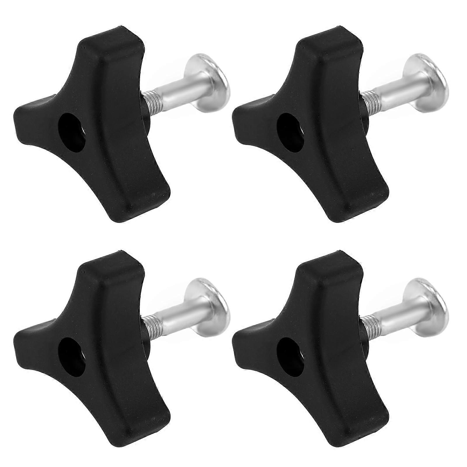 4 Sets Lawn Mower Handle Bolts and Knob Screws, Universal Durable Triangle Wing Nut Replacement