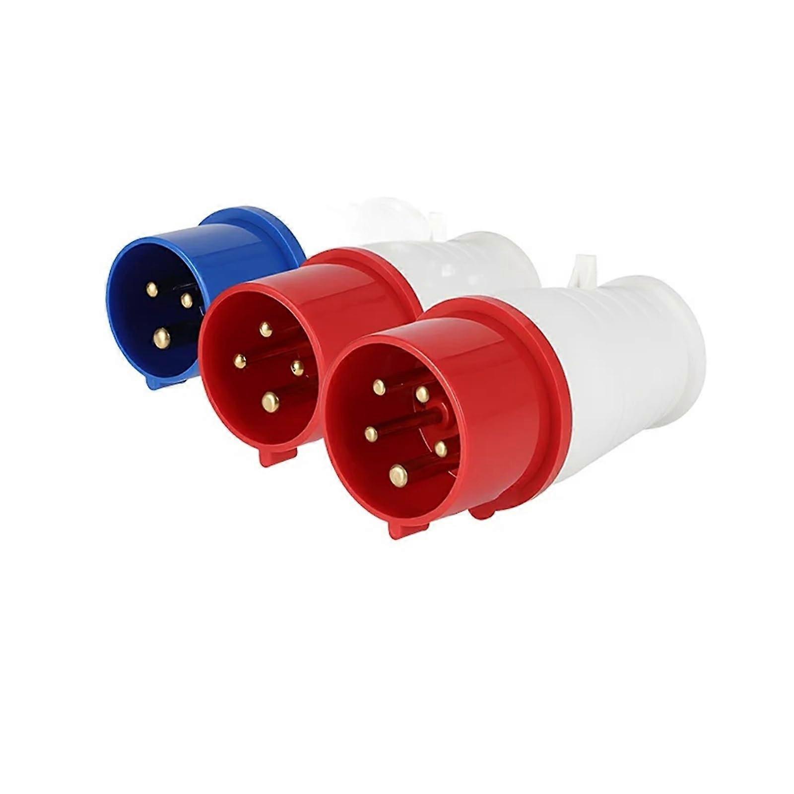 5 PCS 16A 3P Industrial Plug Waterproof IP67 Wall Mounted Socket Flame Retardant Connector