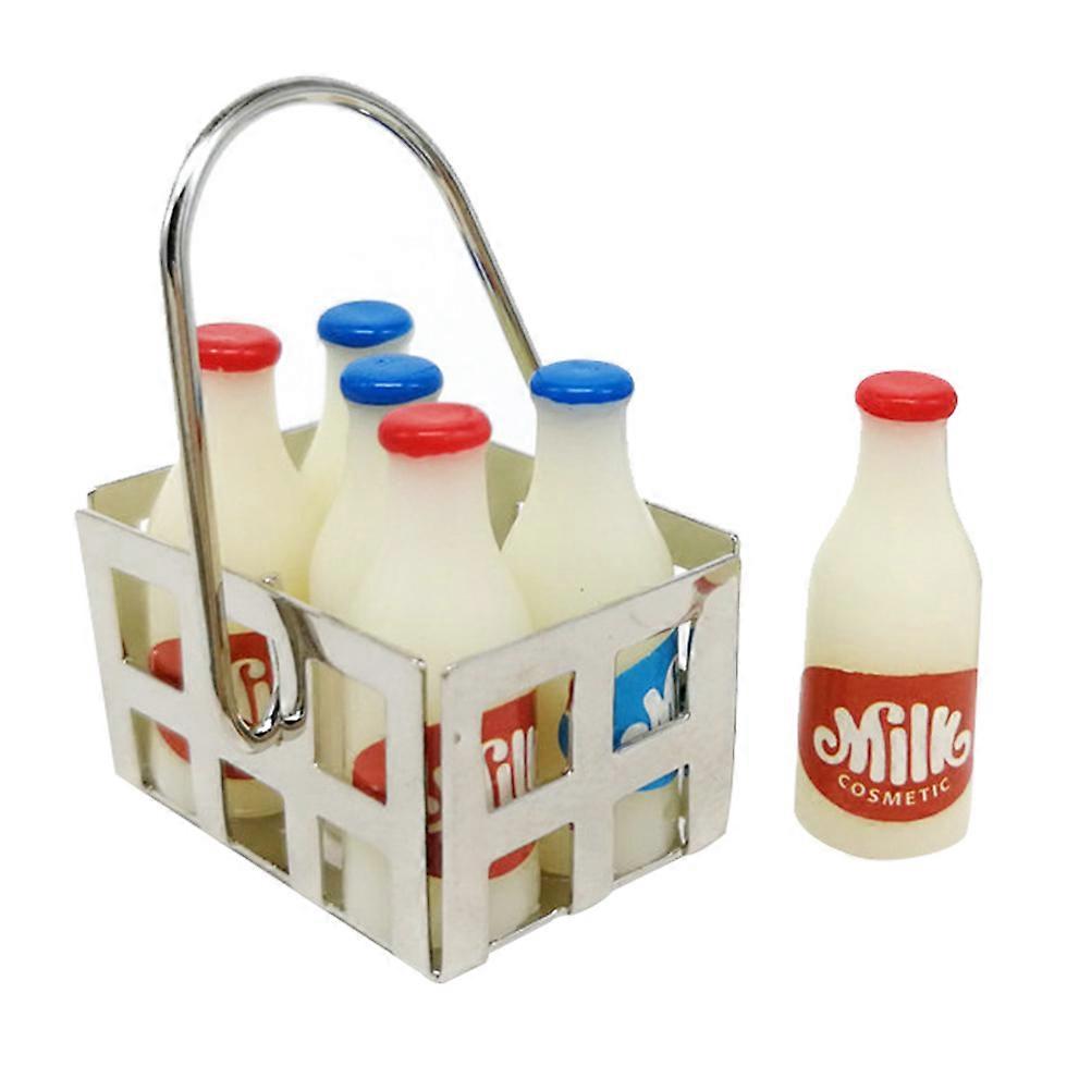 Mini Utensils Artificial Milk Bottle for Decoration 1Set